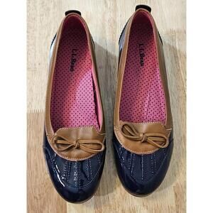 L.L. Bean Women's Coastal Rain Skimmers Ballet Flats 7.5 M